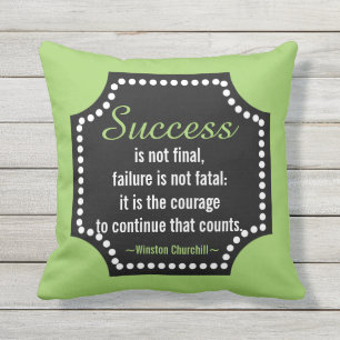 Het Motivatie Citaat van het Succes van Winston Ch Buitenkussen