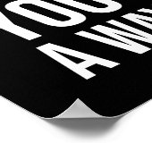 Het Motivatie Citaat van het succes - vind een man Poster (Hoek)