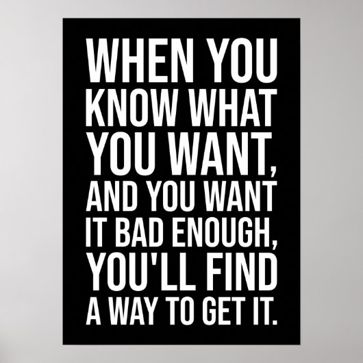 Het Motivatie Citaat van het succes - vind een man Poster (Voorkant)