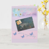 Het Motivatie Geïllustreerde Theekopje van het Kaart (Gele Bloem)