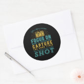 Het motivatie Leven van het Citaat van de Fotograf Ronde Sticker (Envelop)