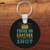 Het motivatie Leven van het Citaat van de Fotograf Sleutelhanger (Voorkant)