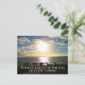 Het motivatie Licht van het Citaat aan het Eind va Briefkaart (Staand voorkant)