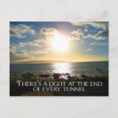 Het motivatie Licht van het Citaat aan het Eind va Briefkaart (Voorkant)