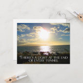 Het motivatie Licht van het Citaat aan het Eind va Kaart (Voorkant / Achterkant in situ)