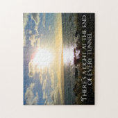 Het motivatie Licht van het Citaat aan het eind va Legpuzzel (Verticaal)