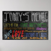 Het motivatie poster Menu van vandaag (Voorkant)