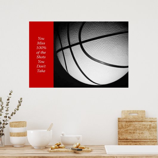 Het Motivatie Poster van het Citaat Basketball van (Keuken)