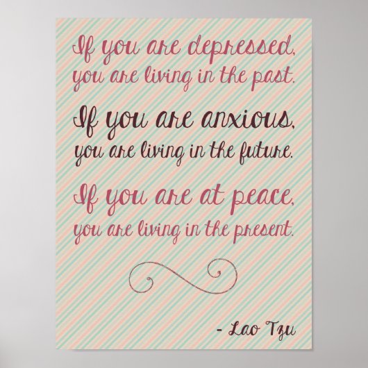 Het Motivatie Poster van het Citaat van Lao Tzu 8. (Voorkant)