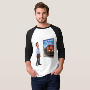 Het Motivatieposter Trein Baseball T-shirt