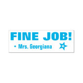 Het motiveren "FIJN JOB!" Leraar Rubber Stamp Zelfinktende Stempel (Design)
