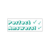 Het motiveren "Perfect Answers!" Rubberstempel Zelfinktende Stempel (Design)