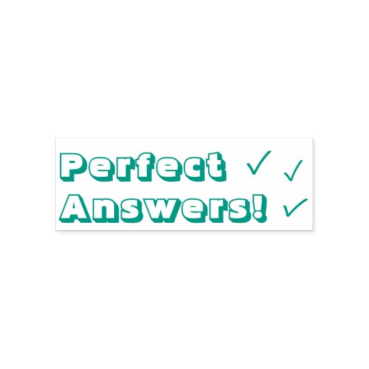 Het motiveren "Perfect Answers!" Rubberstempel Zelfinktende Stempel