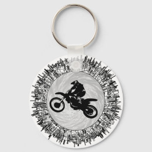 HET MOTOCROSS-EFFECT SLEUTELHANGER