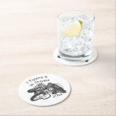 Het motorfietsenwiel bijvoegen ronde kartonnen onderzetter (Insitu)