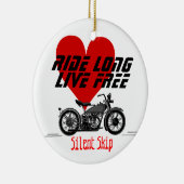 Het motorrijwiel personaliseren keramisch ornament (Rechts)