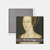 Het motto van Anne Boleyn op een magneet (Voorkant / Achterkant)