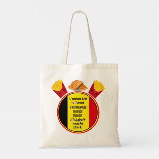 'Het motto van België' Tote Bag (Achterkant)