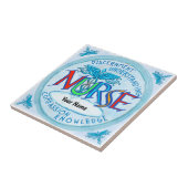 Het motto van de blauwe verpleegster tegeltje (Zijkant)