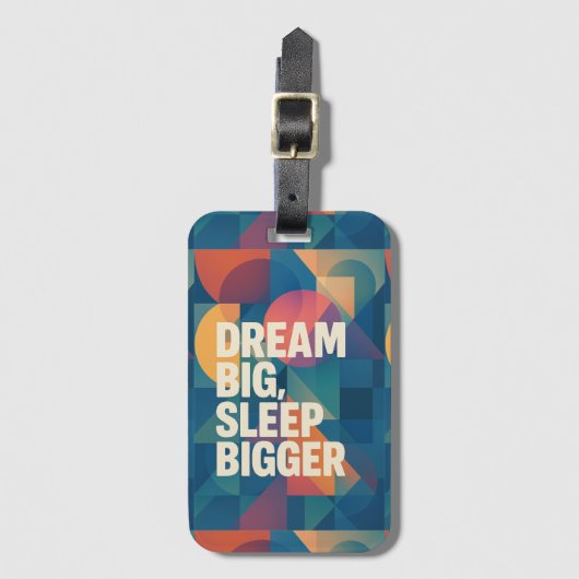 Het motto van de dromer bagagelabel (Voorkant (verticaal))