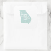Het motto van de staat Georgia Vierkante Sticker (Tas)