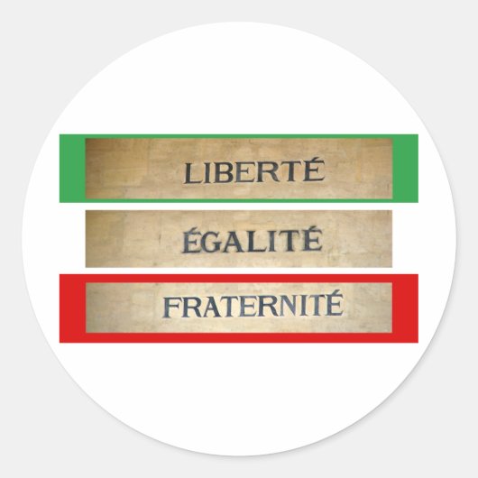 Het motto van Liberty - Ronde Sticker (Voorkant)