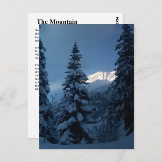 HET MOUNTAIN BRIEFKAART (Voorkant / Achterkant)