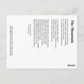 HET MOUNTAIN BRIEFKAART (Achterkant)