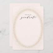 Het mousserende Afstuderen Woorden van de Kaarten  (Voorkant / Achterkant)