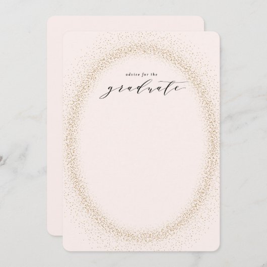 Het mousserende Afstuderen Woorden van de Kaarten  (Voorkant / Achterkant)