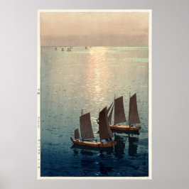 Het mousserende Zee van Hiroshi Yoshida Poster