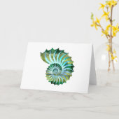 Het Mozaïek Nautilus Blauw & Groen Shell van de Kaart (Gele Bloem)