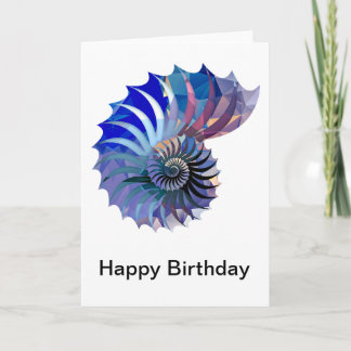 Het Mozaïek Nautilus Blauw & Paars Shell van de Kaart