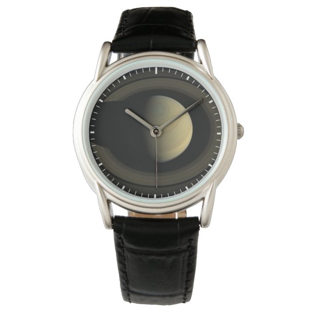 Het mozaïek van de planeet Saturnus en zijn belang Horloge (Voorkant)