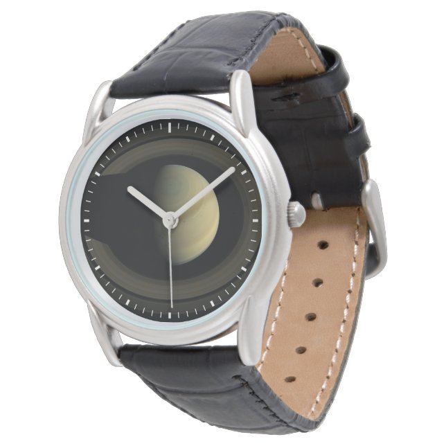 Het mozaïek van de planeet Saturnus en zijn belang Horloge (Gekanteld)