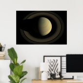 Het mozaïek van de planeet Saturnus en zijn belang Poster (Thuiskantoor)