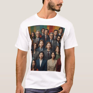 Het mozaïek van eenheid: een wereldwijde samenwerk t-shirt