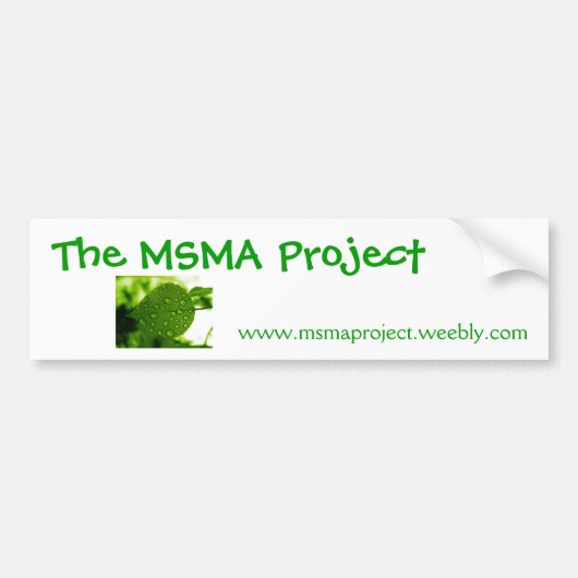 het msma - project bumbersticker bumpersticker (Voorkant)