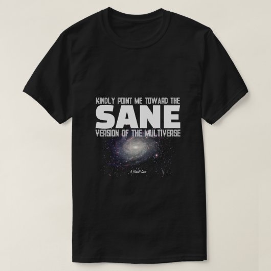 Het Multiversum (Normaal) - Een MisterP T-shirt (Design voorkant)
