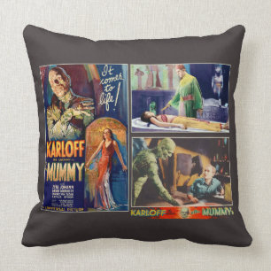 Het Mummy Horror Movie Poster Collage Kussen