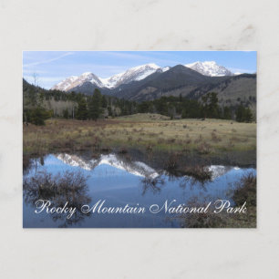 Het Mummy Range-gebergte Rocky Mountain National P Briefkaart