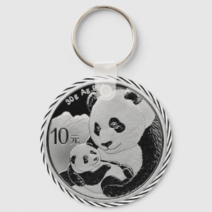 HET MUNTSTUK VAN DE PANDA EN VAN DE WELP SLEUTELHANGER