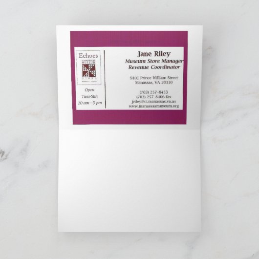 HET MUSEUM MANASSAS KAART (Binnen)