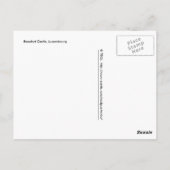 Het Museum van het Kasteel van Beaufort, Luxemburg Briefkaart (Achterkant)