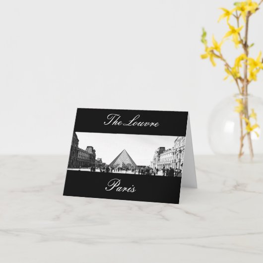 Het museum van het Louvre, Parijs ~ Notecards Kaart (Gele Bloem)