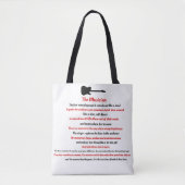 Het Musiciaanse gedicht Tote Bag (Voorkant)