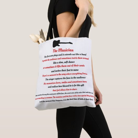 Het Musiciaanse gedicht Tote Bag (Dichtbij)