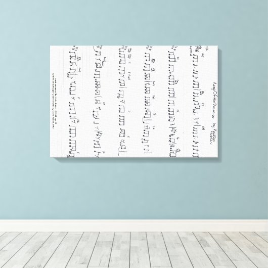 Het muziekcanvas van het beloofde blad bewaren canvas afdruk (Insitu (Houten vloer))