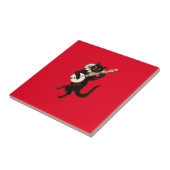 Het muziekkat op rood tegeltje (Zijkant)