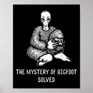 Het mysterie van Bigfoot loste grappige buitenaard Poster